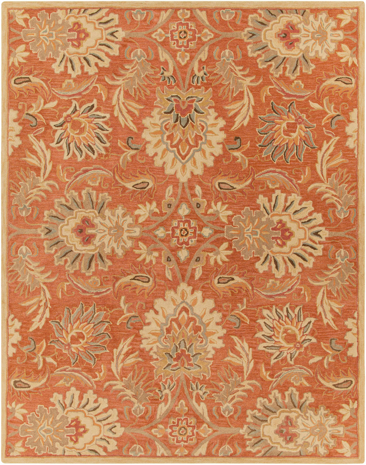 Chesterton Hand Tufted Orange 1112 Area Rug