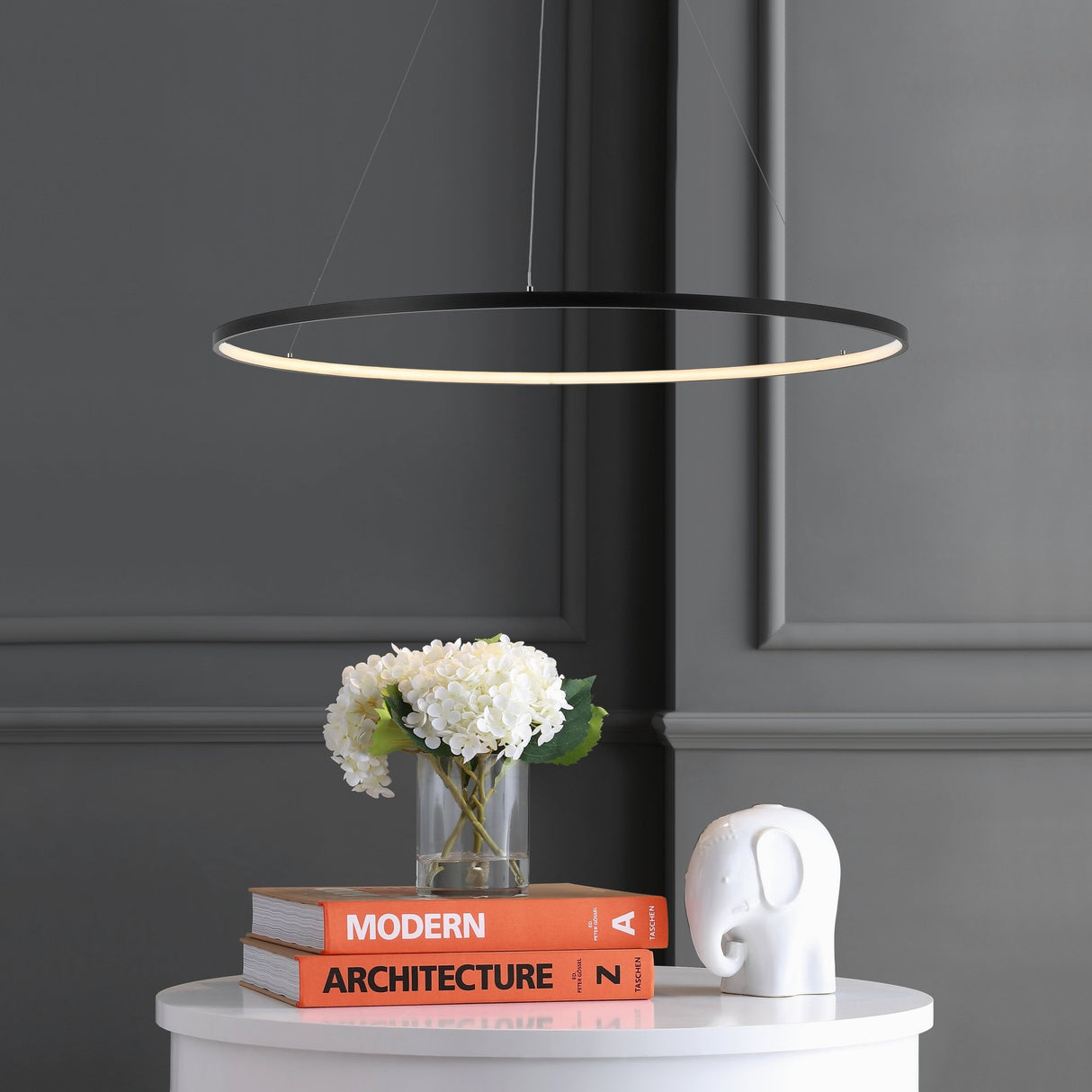 Circulo metal round modern contemporary led integrated pendant - Tuesday Morning - Pendants