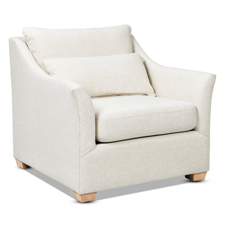 Citadell 38" Upholstered Accent Chair with Lumbar Pillow and Flared Arms - Accent Chairs