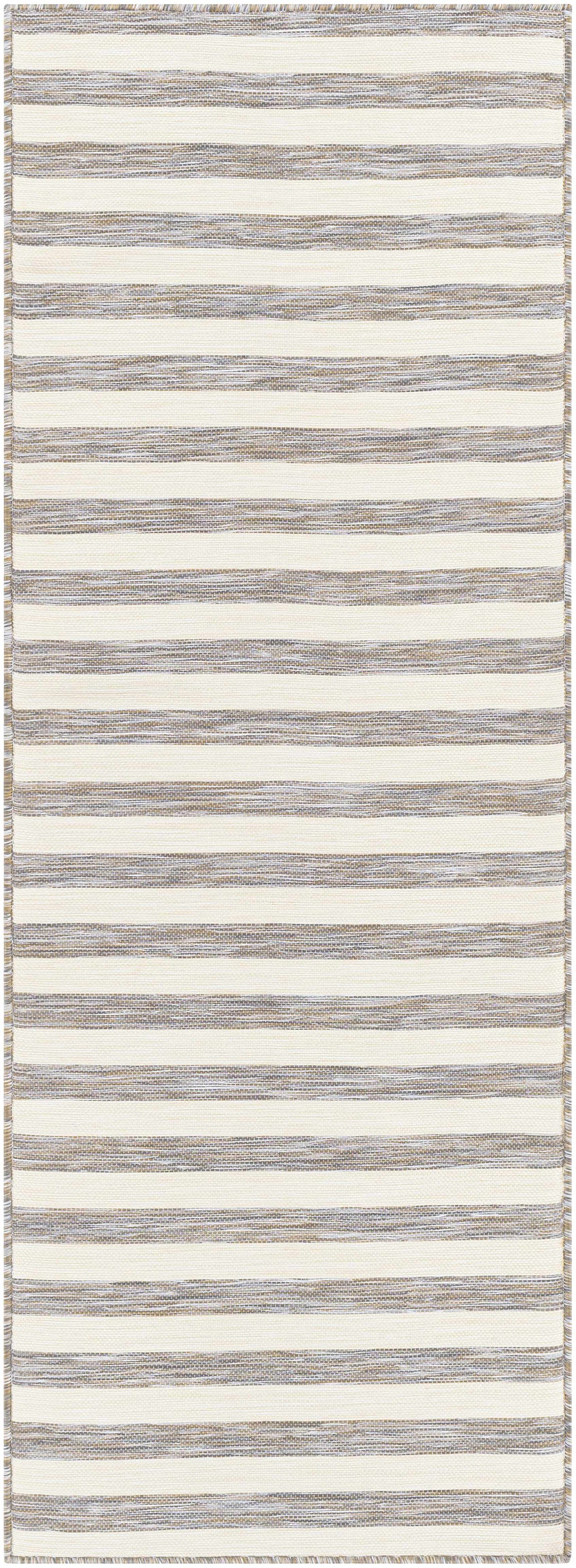 Bongaree Gray Striped Outdoor Carpet - Clearance