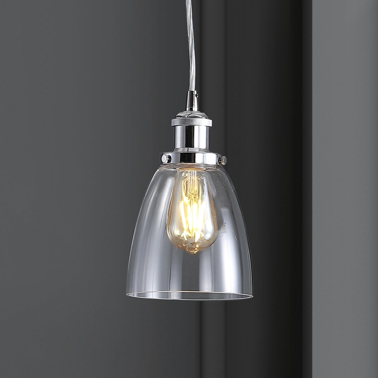 Cleo adjustable metal/glass led pendant - Tuesday Morning - Pendants