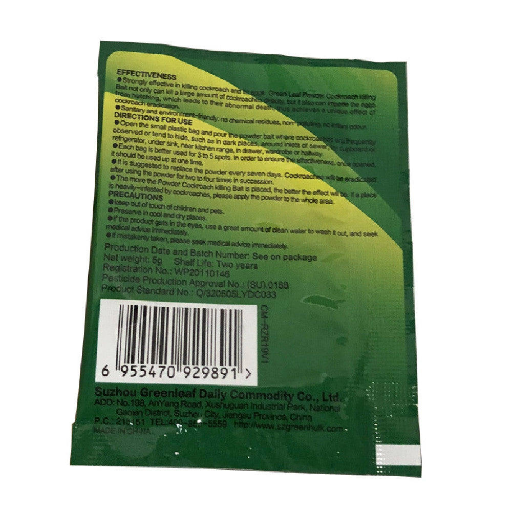 Cockroach Killing Bait Powder Sachets 10pcs – 5g per Bag, Fast-Acting Roach Killer for Home, Kitchen & Indoor Use