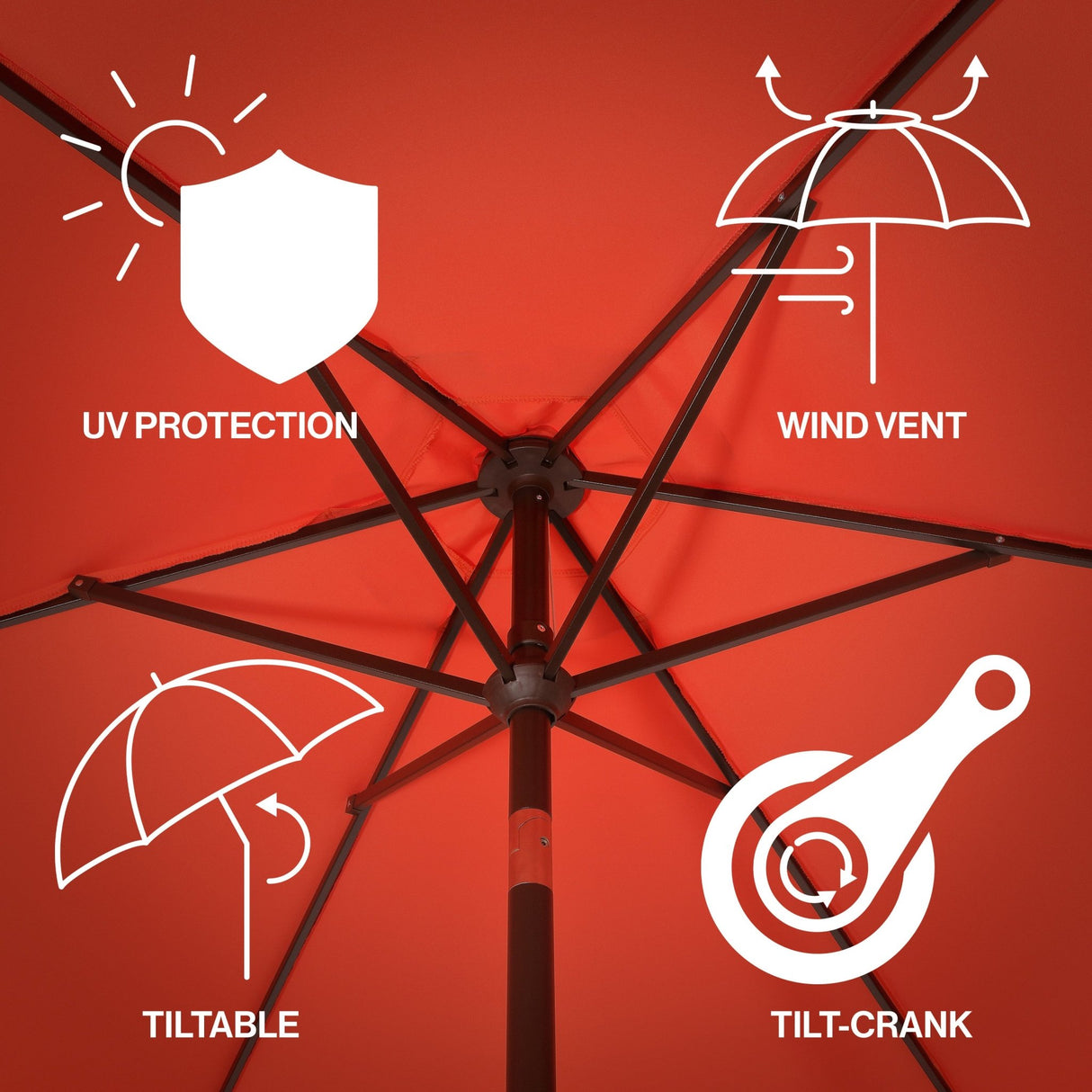 Collins classic cottage tassel market patio umbrella with auto - tilt - Tuesday Morning - Umbrellas & Sunshades