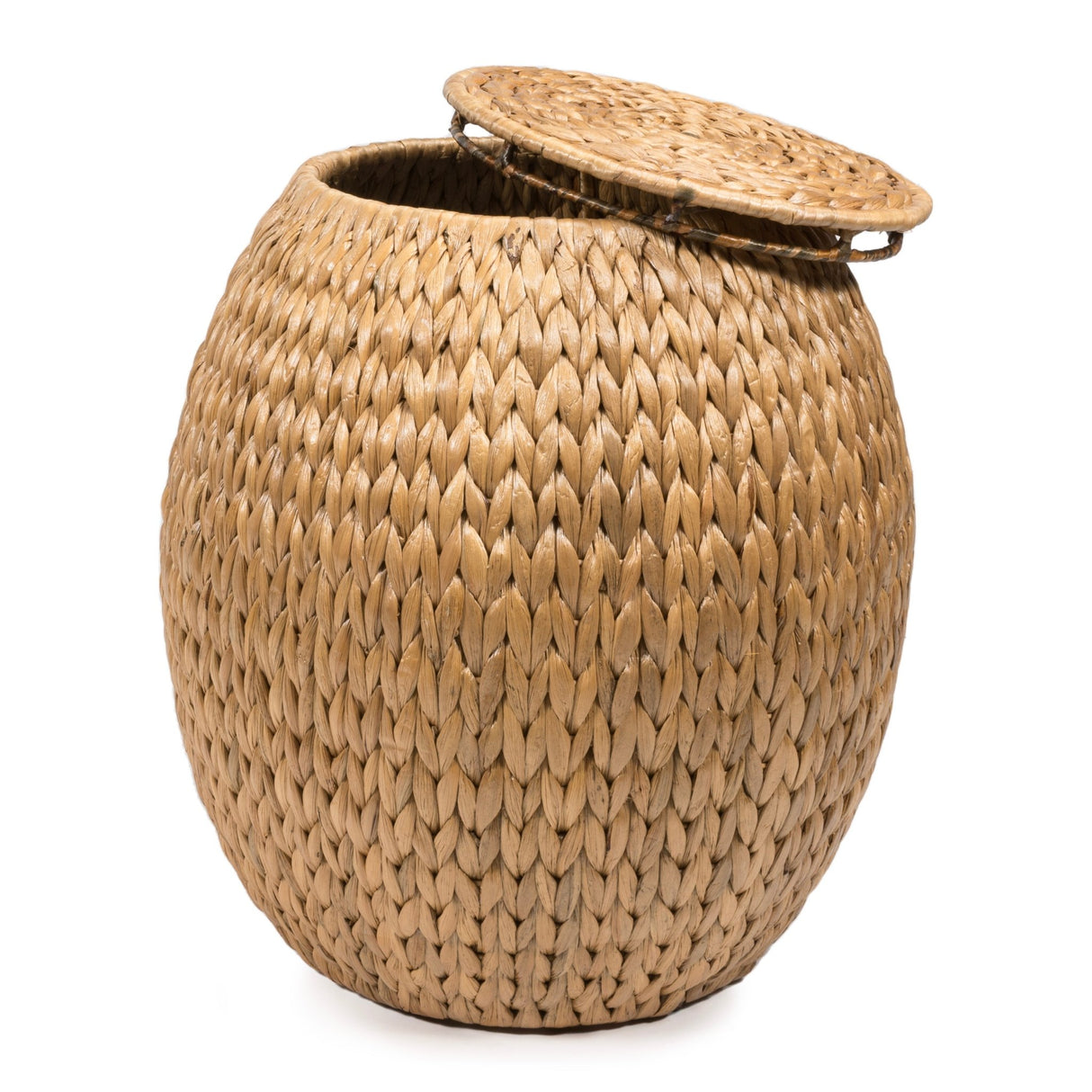 Colt coastal bohemian handwoven hyacinth storage stool with lid - Tuesday Morning - Cabinets & Storage