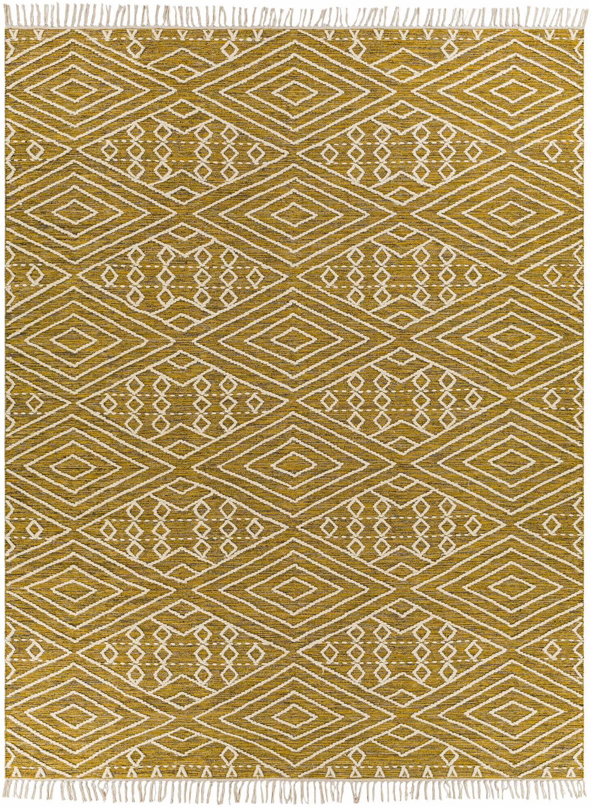 Skedee Mustard/Cream Diamond Carpet - Clearance