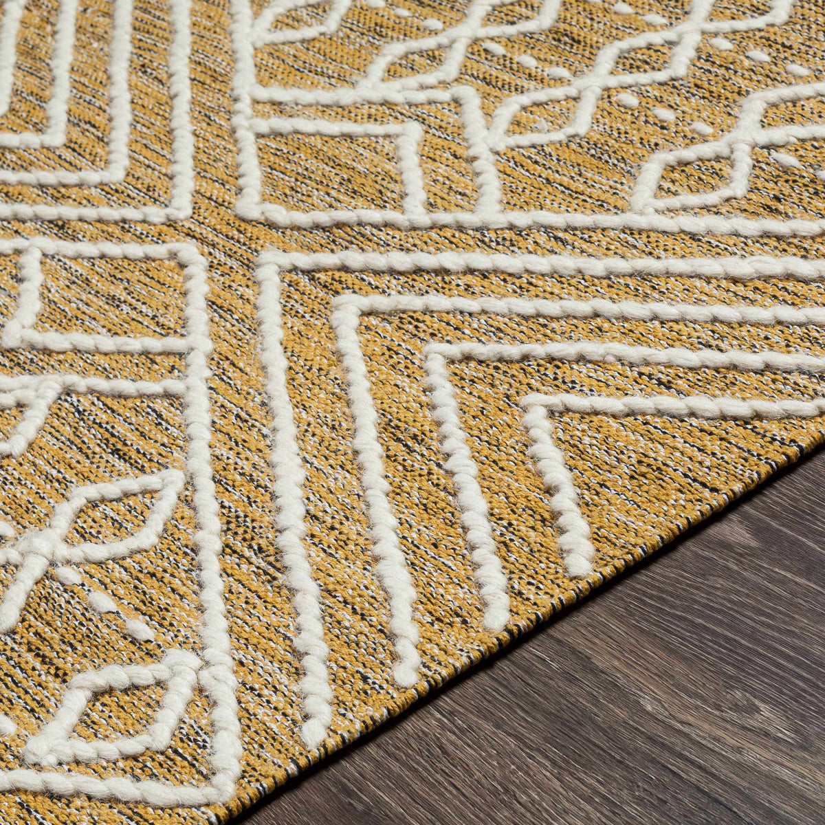 Skedee Mustard/Cream Diamond Carpet - Clearance