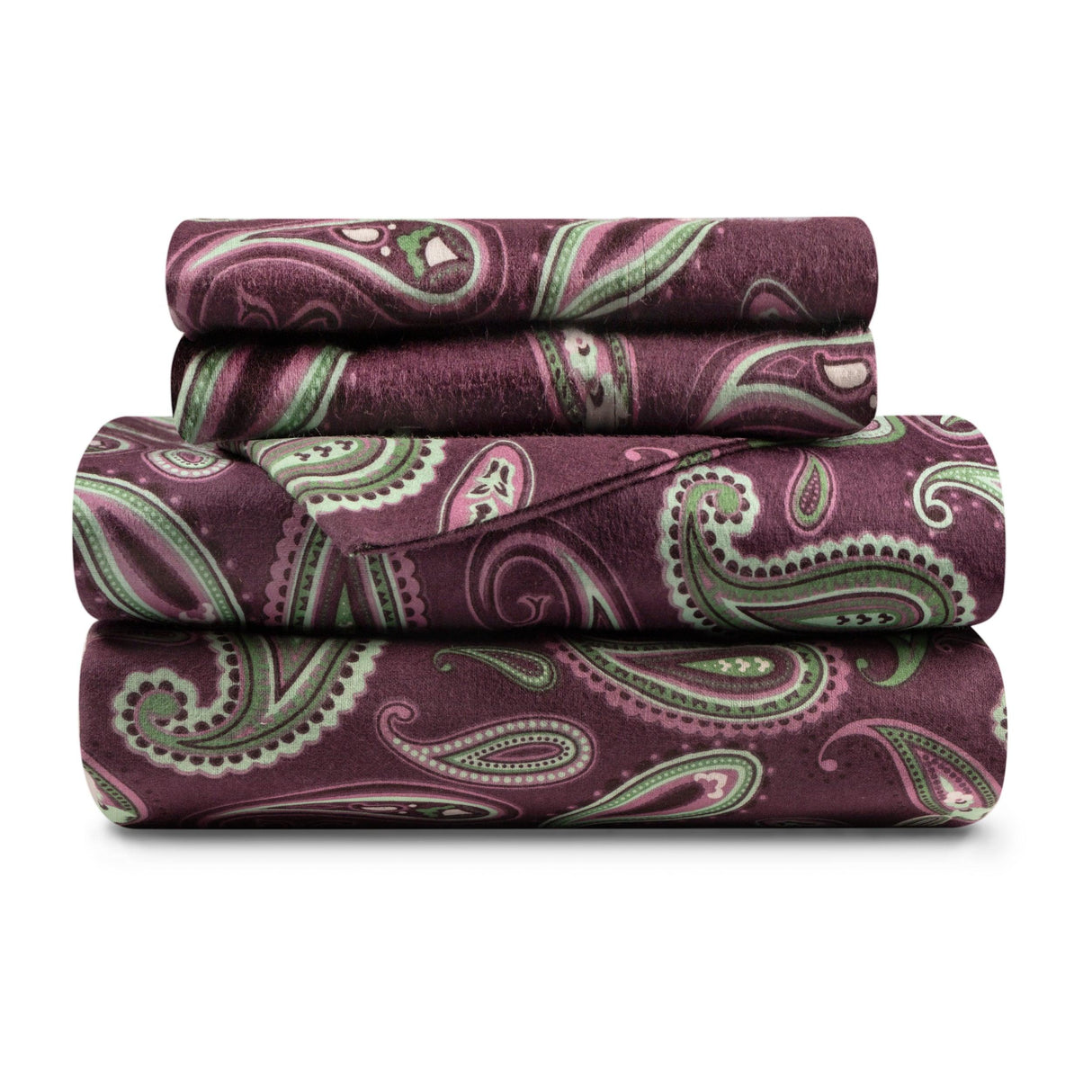 100% Cotton Flannel Bed Sheet Set Floral Paisley Deep Pocket - Sheet Set by Superior Brand