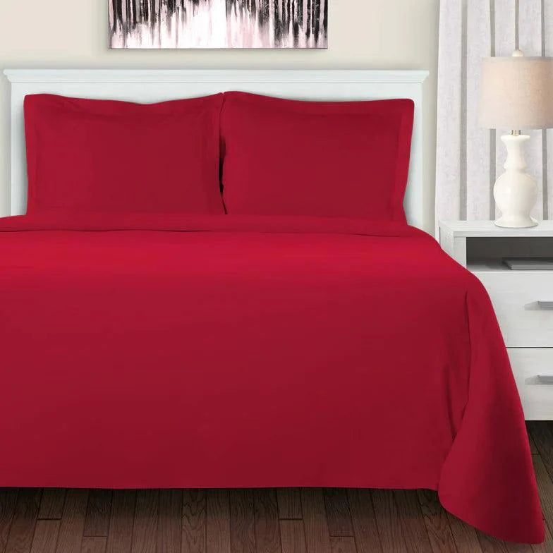 Cotton Flannel Solid Duvet Cover Set with Button Closure - Duvet Cover Set by Superior Brand