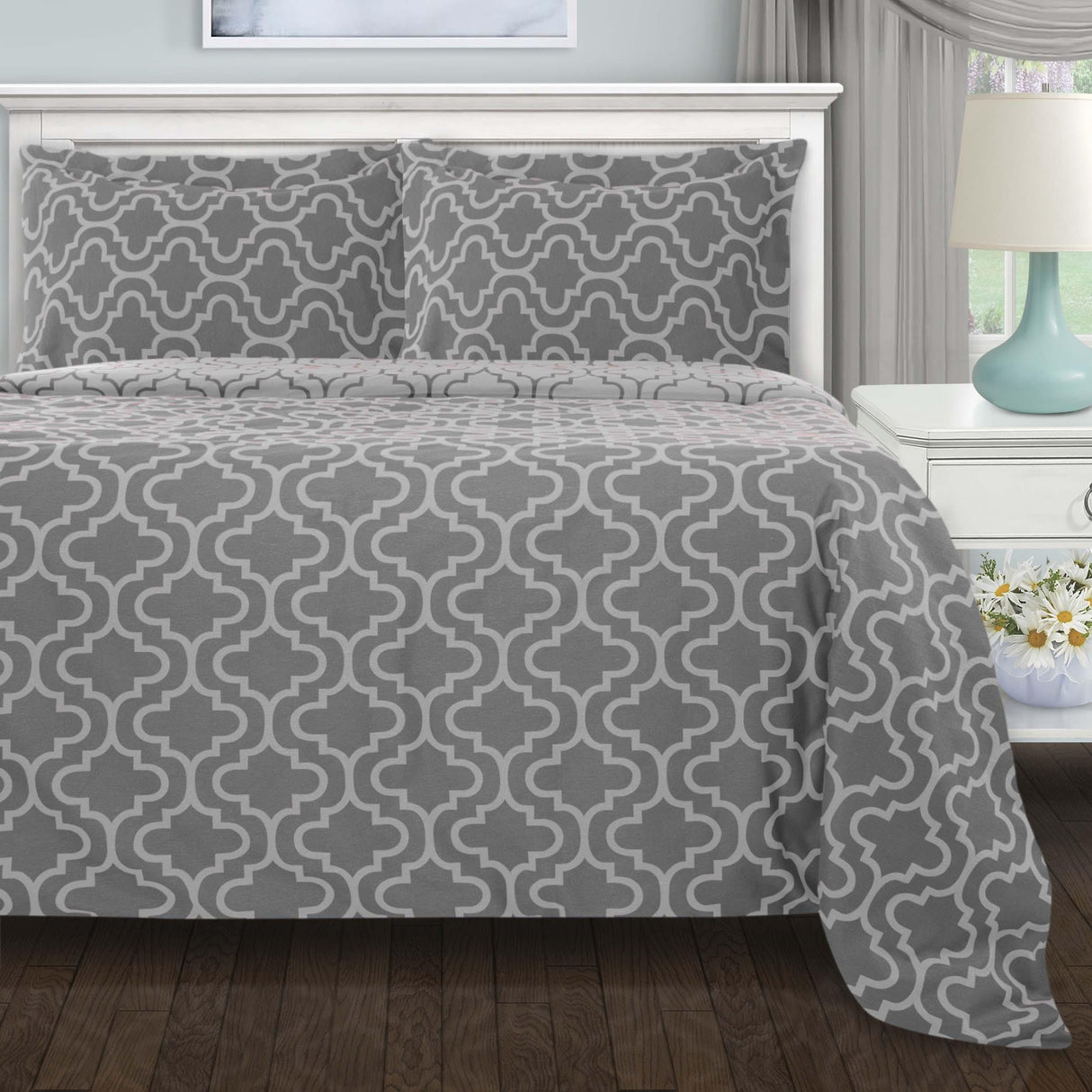 Cotton-Flannel-Trellis-Duvet-Cover-Set-with-Button-Closure-Egyptian-Cotton-Duvet-Cover-Set