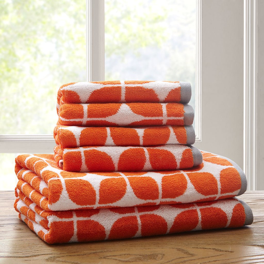 Cotton-jacquard-bath-towel-6-piece-set-Bath-Towels-&-Washcloths