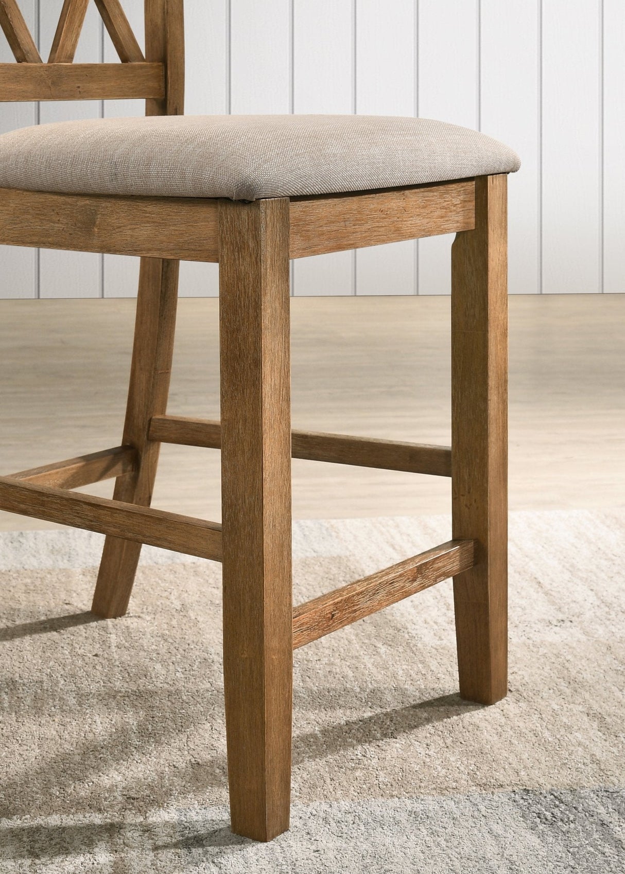 Cross - Buck Wood 5 - Piece Counter Height Dining Set - Dining Room Sets