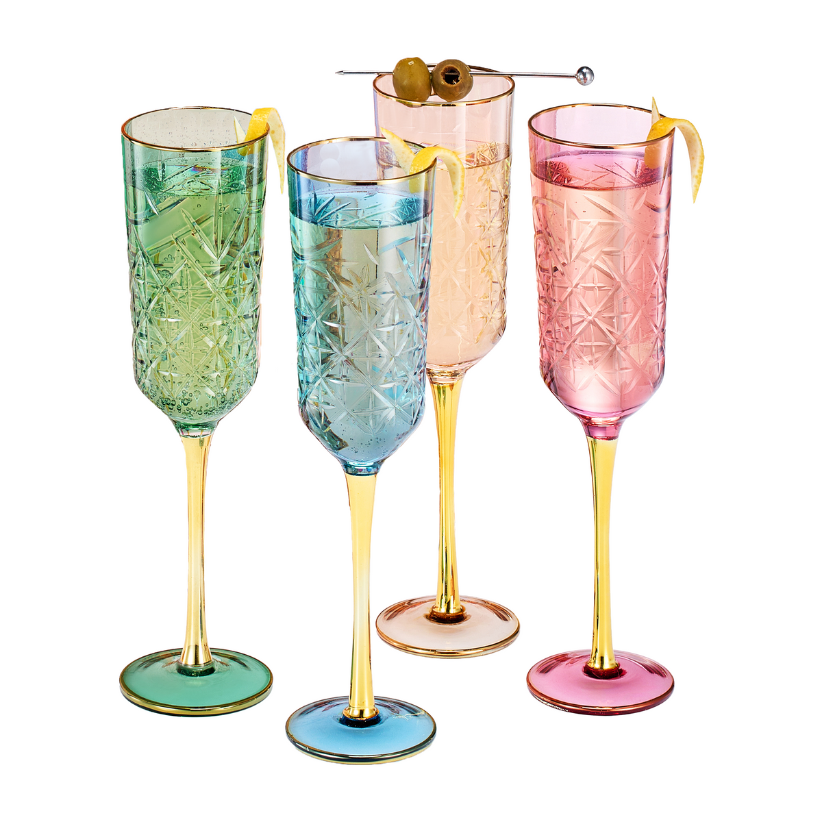 Duomo Martini Cocktail Glassware, Set of 2