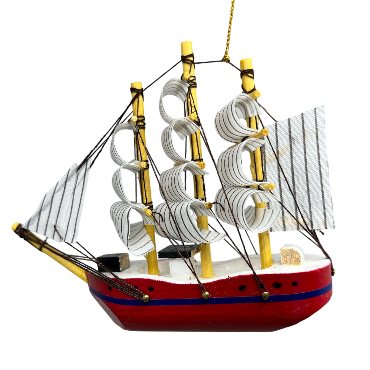 Schooner Red Boat Ornament