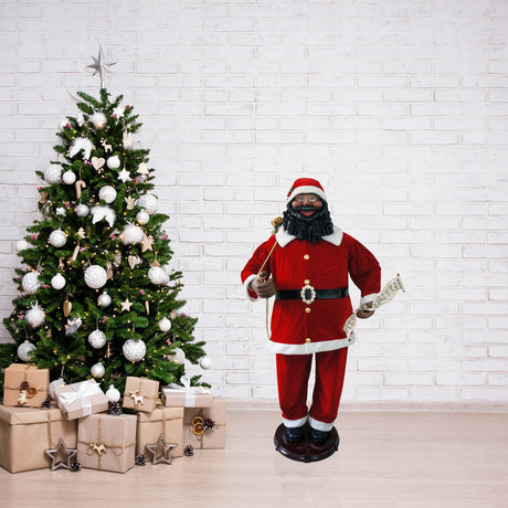 58-In.-African-American-Dancing-Santa-Claus-with-Naughty-&-Nice-List,-Animated-Indoor-Christmas-Holiday-Home-Decor-Christmas