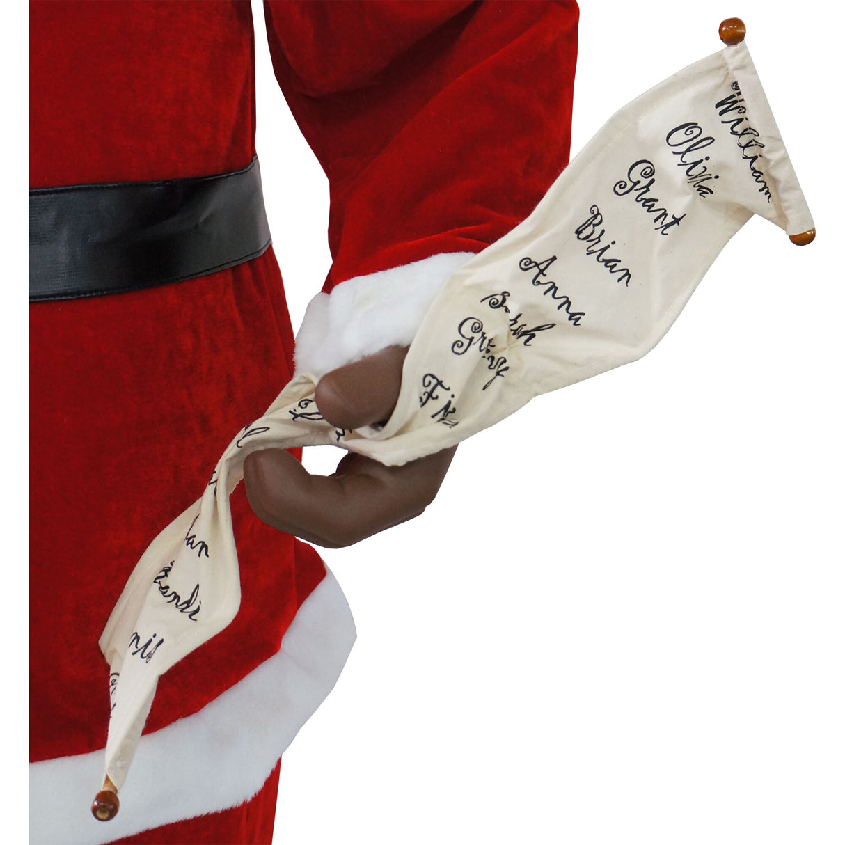 58-In. African American Dancing Santa Claus with Naughty & Nice List, Animated Indoor Christmas Holiday Home Decor