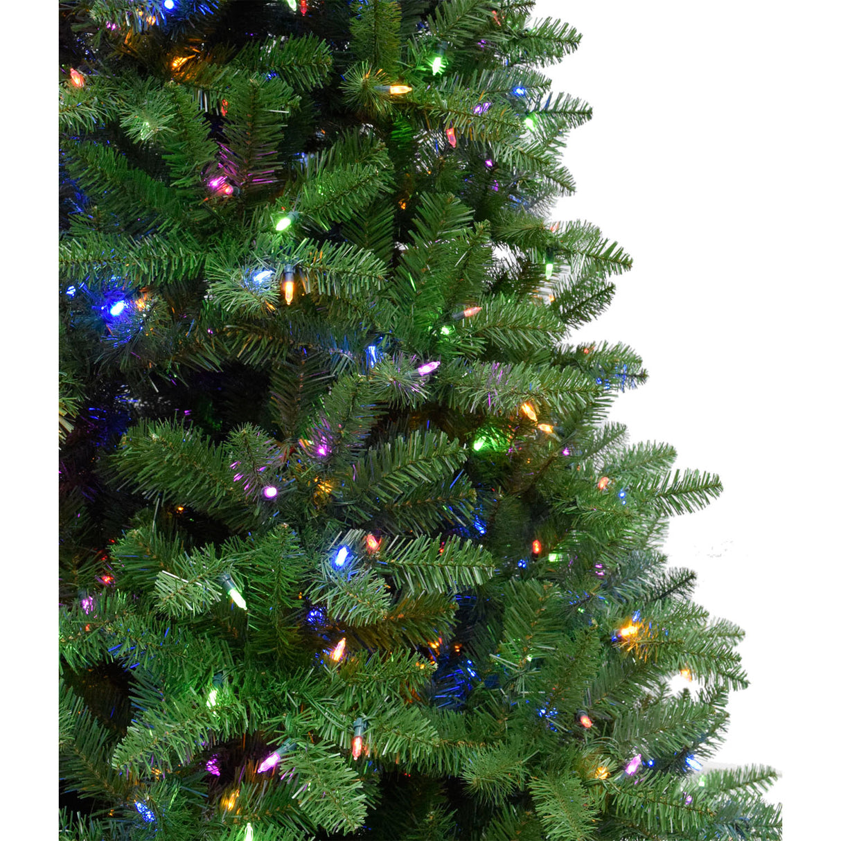 6.5-Ft. Norway Pine Artificial Christmas Tree with Dual Multicolor & Warm White LED Lights and Holiday Soundtrack