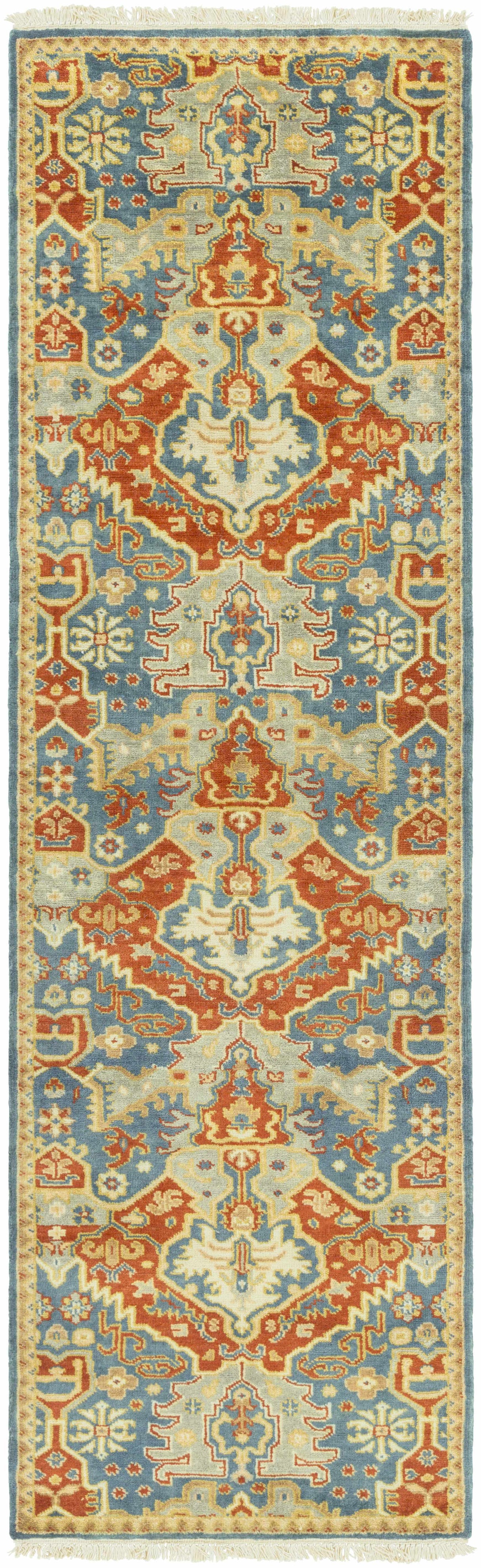 Cutler Cream/Orange Wool Runner Rug - Clearance