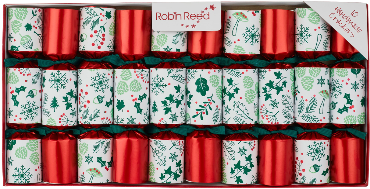 Green Forest Christmas Party Crackers