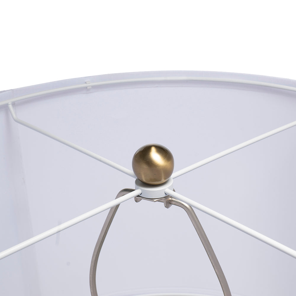 D15x29 Table Lamp with Glass Drum Shade