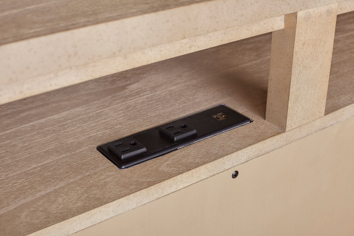 4-Door Sideboard with Open Storage