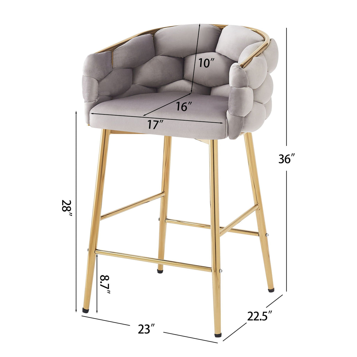 Modern Counter Stools (Set of 2)