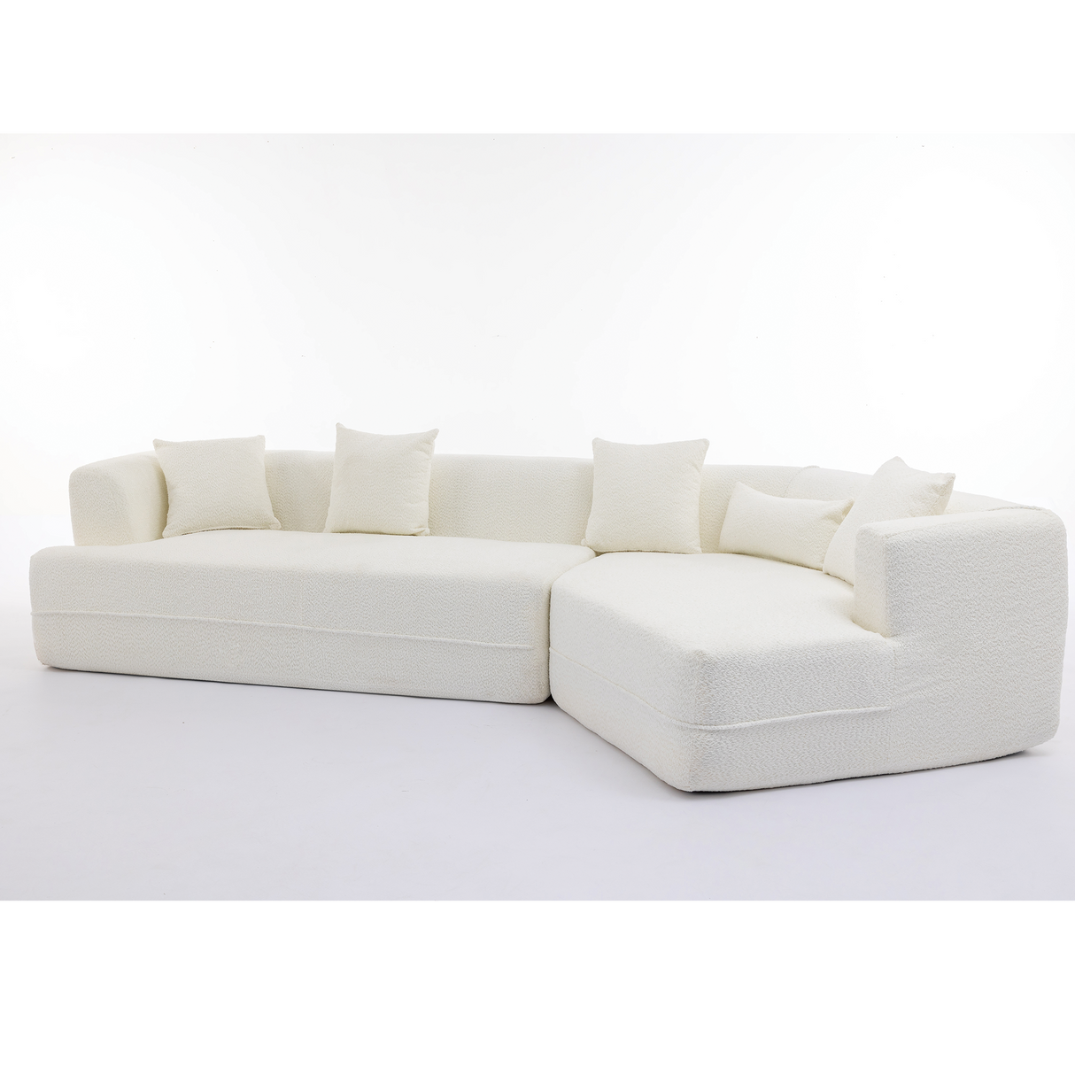 Modular Sofa Modern Minimalist Style Creamy-White
