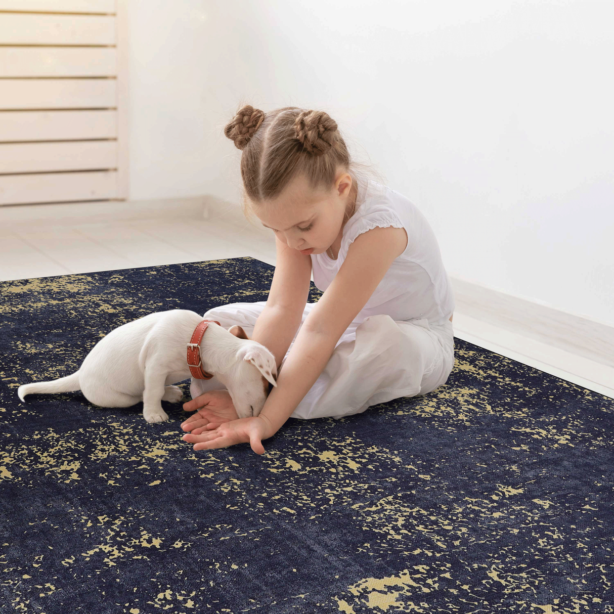 Naar Washable Area Rugs, Low-Pile, Non-Slip, Non-Shedding, Foldable, Kid & Pet Friendly