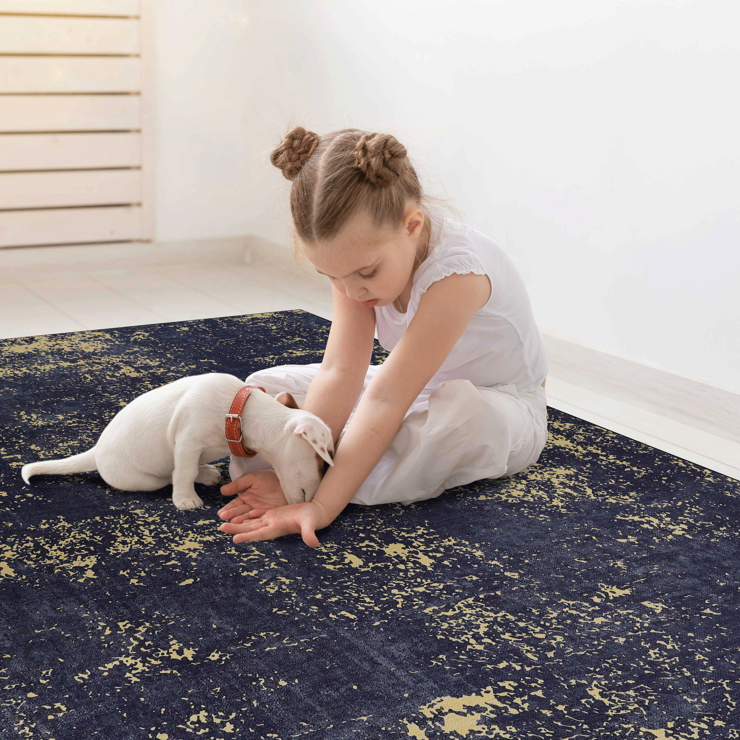Naar Washable Area Rugs, Low-Pile, Non-Slip, Non-Shedding, Foldable, Kid & Pet Friendly
