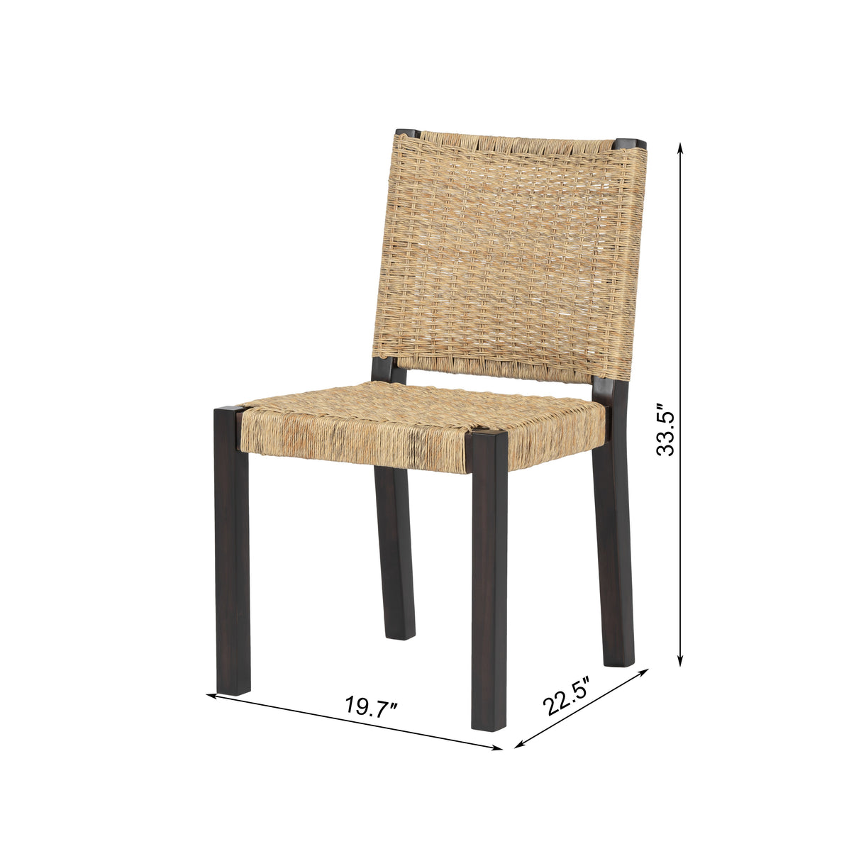 Meridian Extendable Solid Wood & Rattan Dining Set