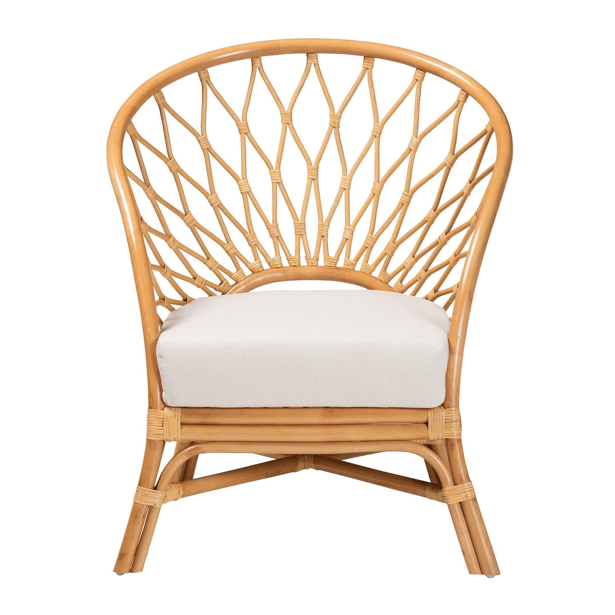 Honey Rattan Accent Chair