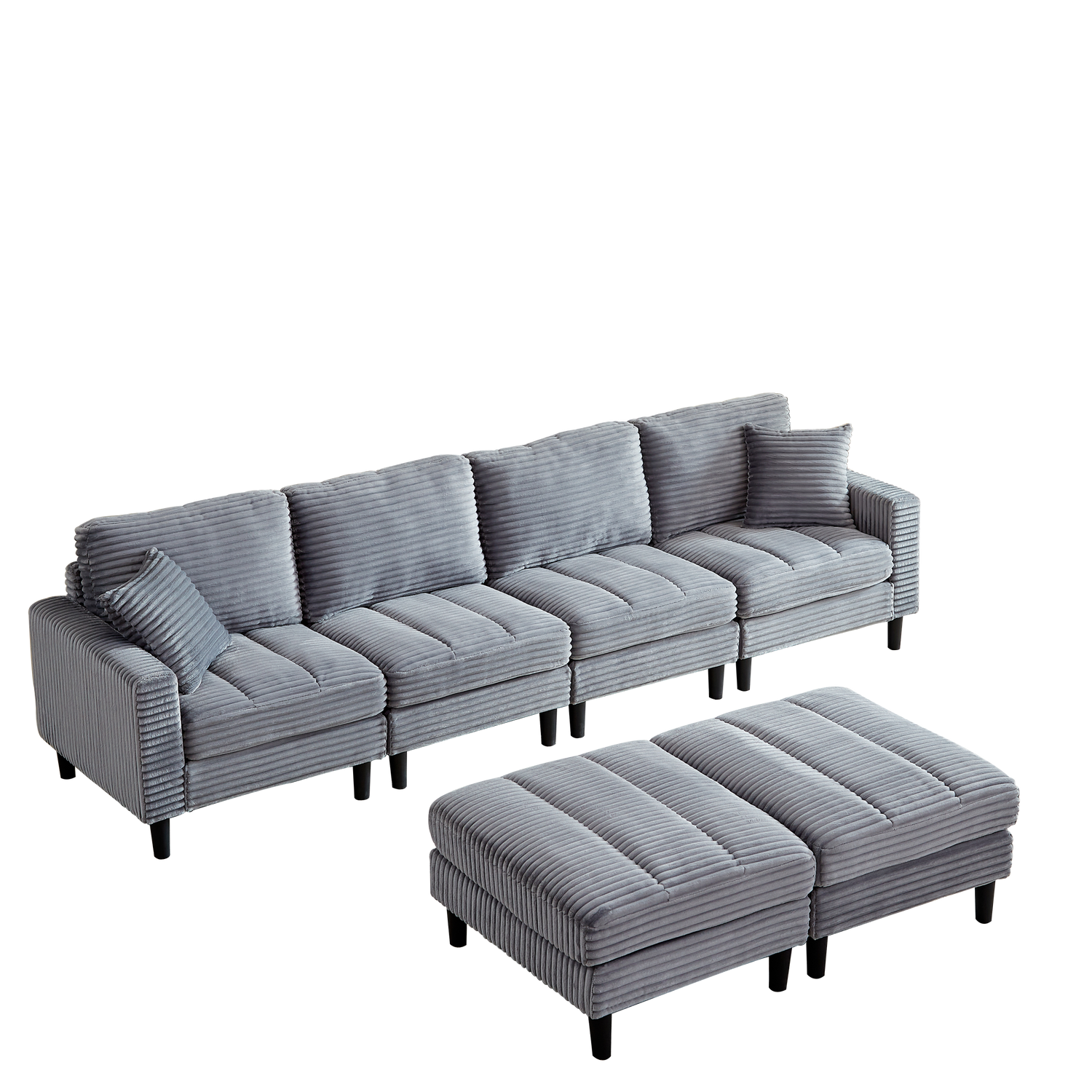 The Beverly Corduroy U-Shaped Sectional Sofa