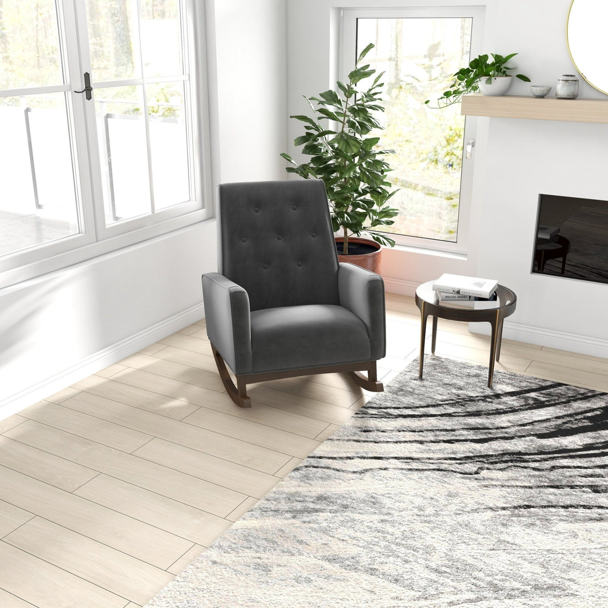 Demetrius - Mid-Century Modern Rocking Chair