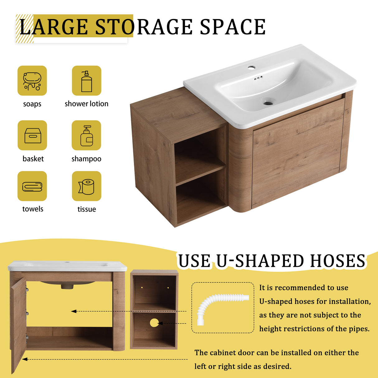 40'' Wall-Mounted Bathroom Vanity