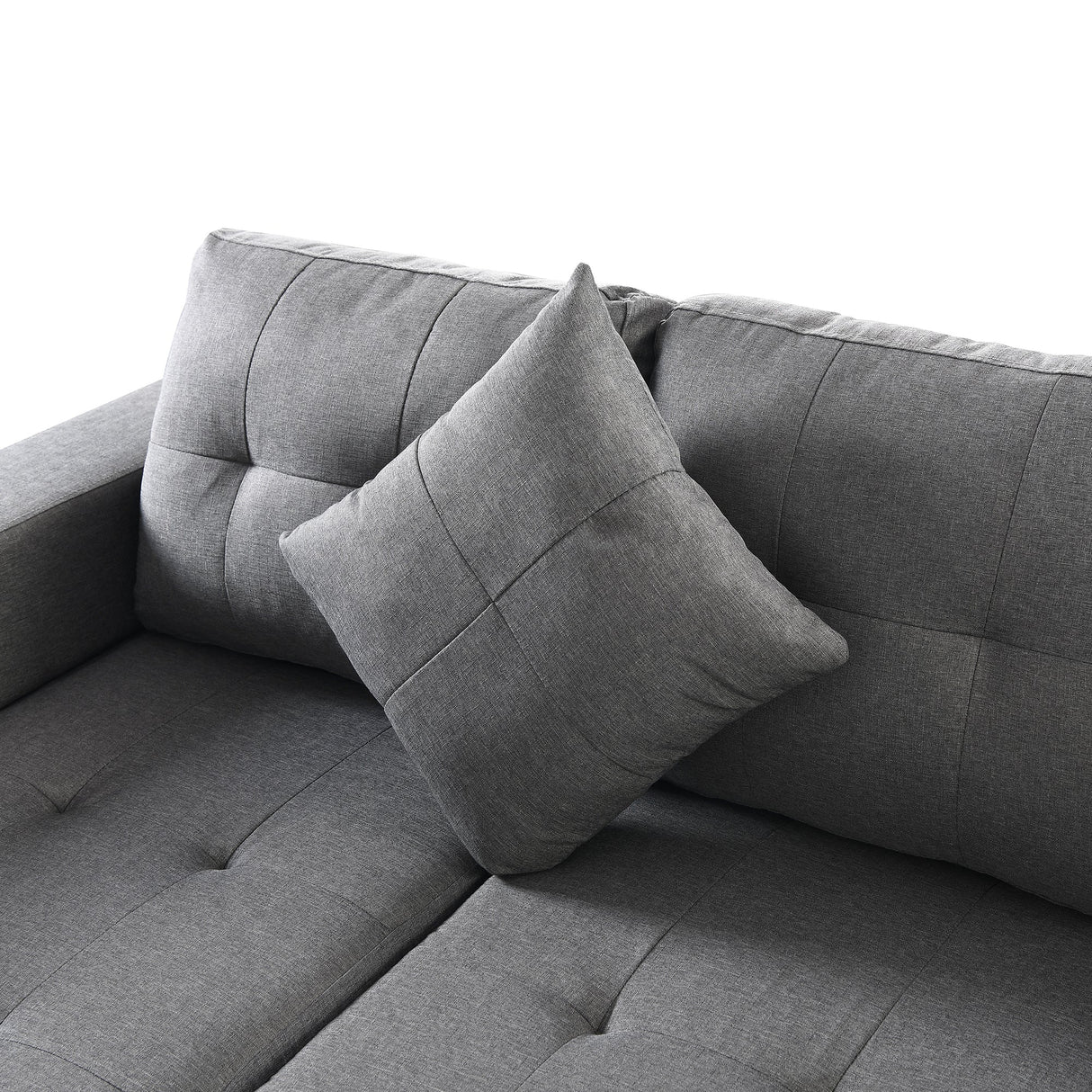 Modern Sectional Sofa Set with L Shape Chaise Lounge and Cup Holders
