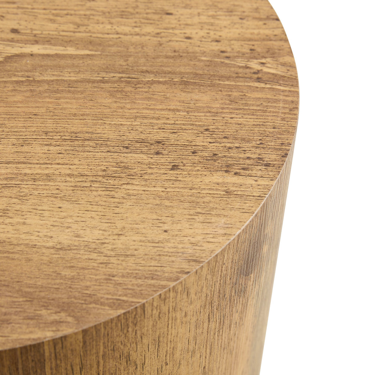 Simple Wood Grain Cylindrical Coffee Table