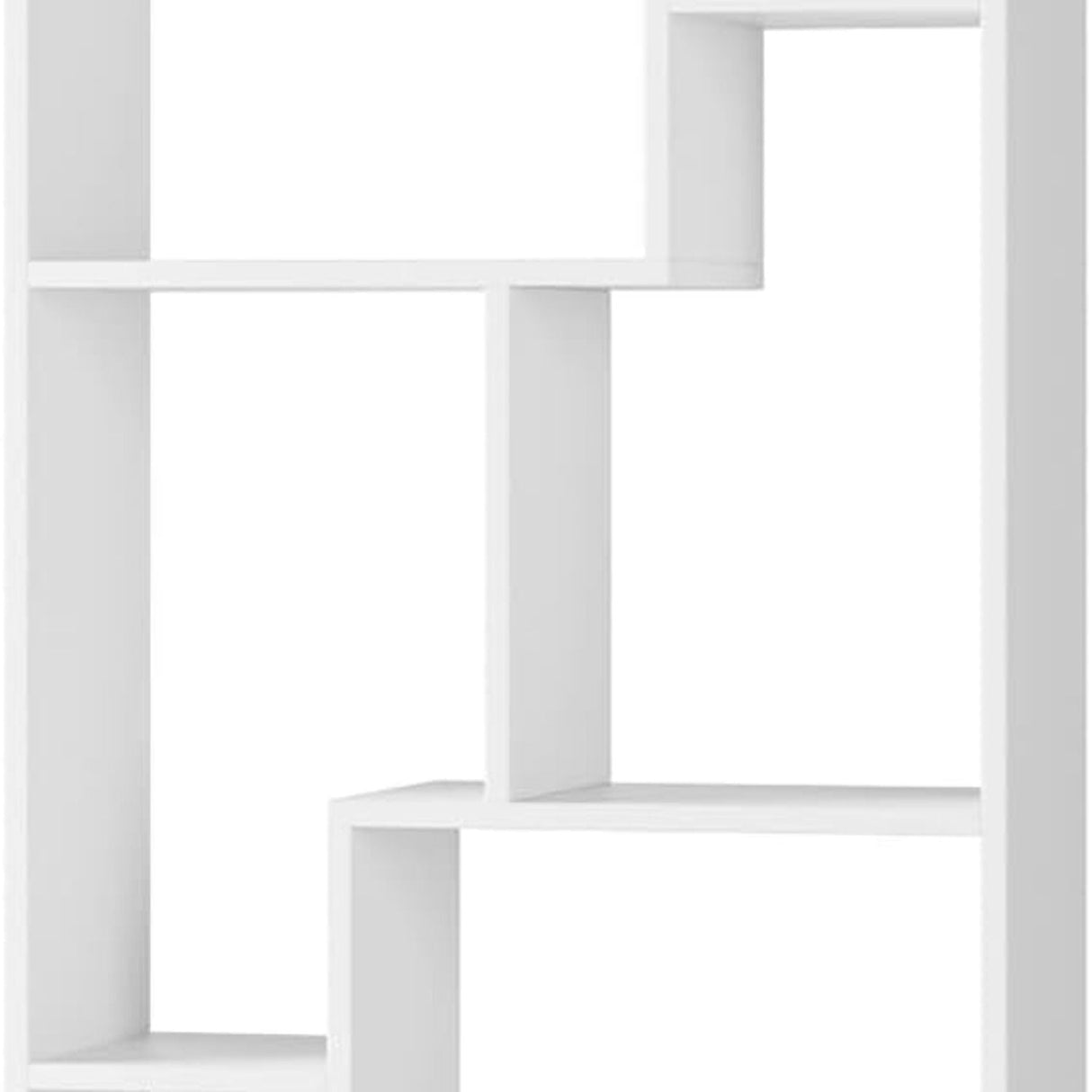 Asymmetrical Display Shelf & Bookcase, 5 Tier
