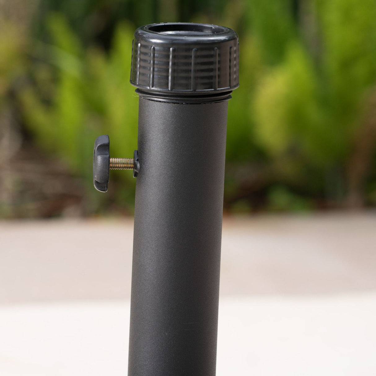 Wheelie - Stylish Square Umbrella Base With Stainless Steel Pole Handle