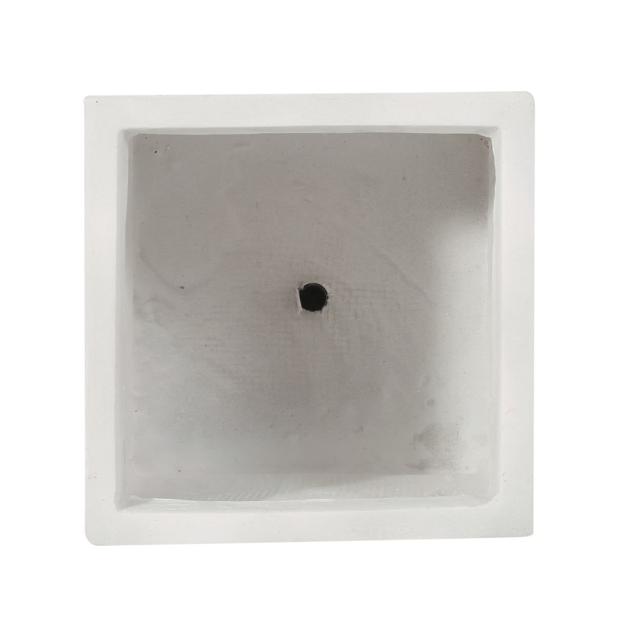 Square outdoor planter- white