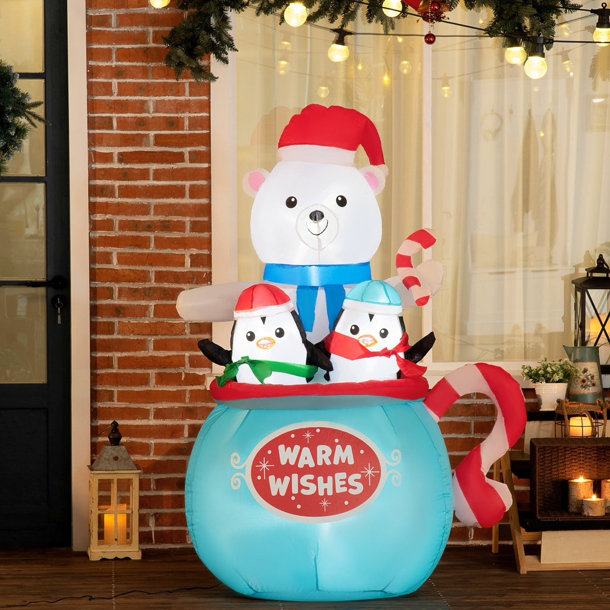 Outsunny 5ft Christmas Inflatable Outdoor Decoration