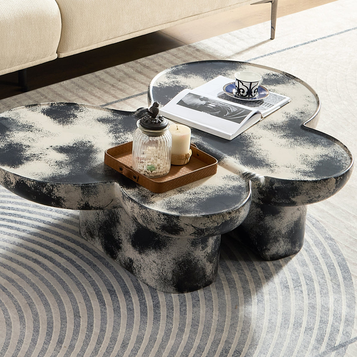 Butterfly Design Style Coffee Table – Imitation