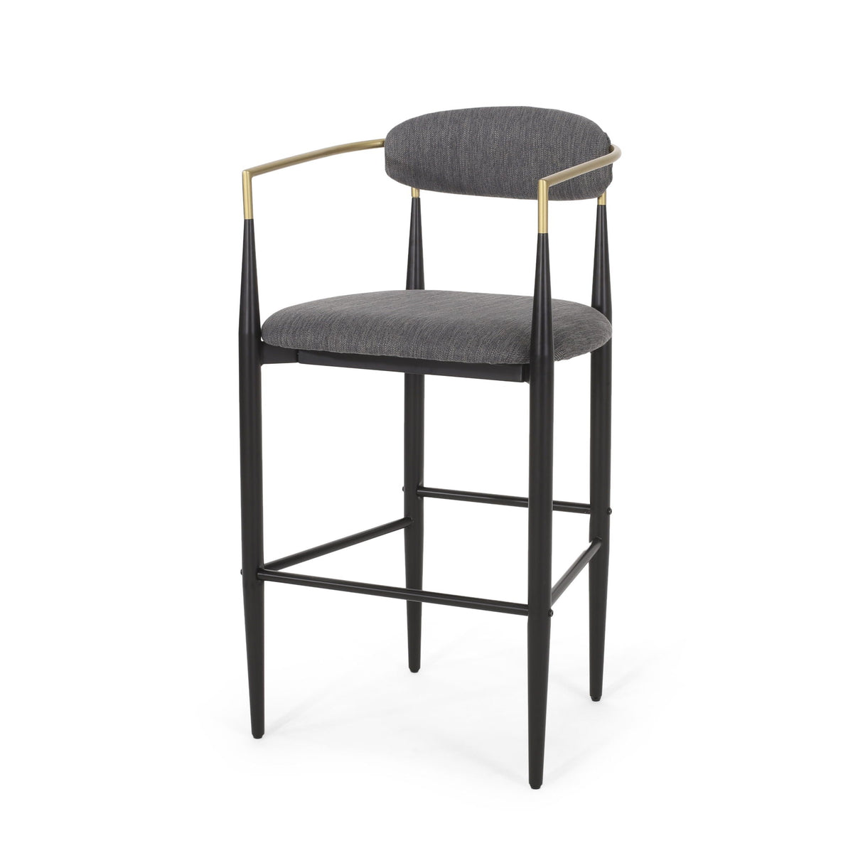 Upholstered Bar Stools With Backs For Kitchen Island (Set of 2)