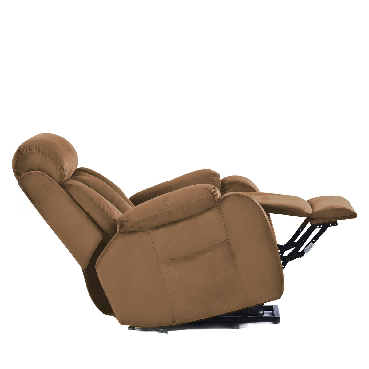 Lift Chair Recliner Power Remote Control Recliner Sofa Relax Soft Chair Anti - Skid Australia Cashmere Fabric Furniture Living Room - Brown