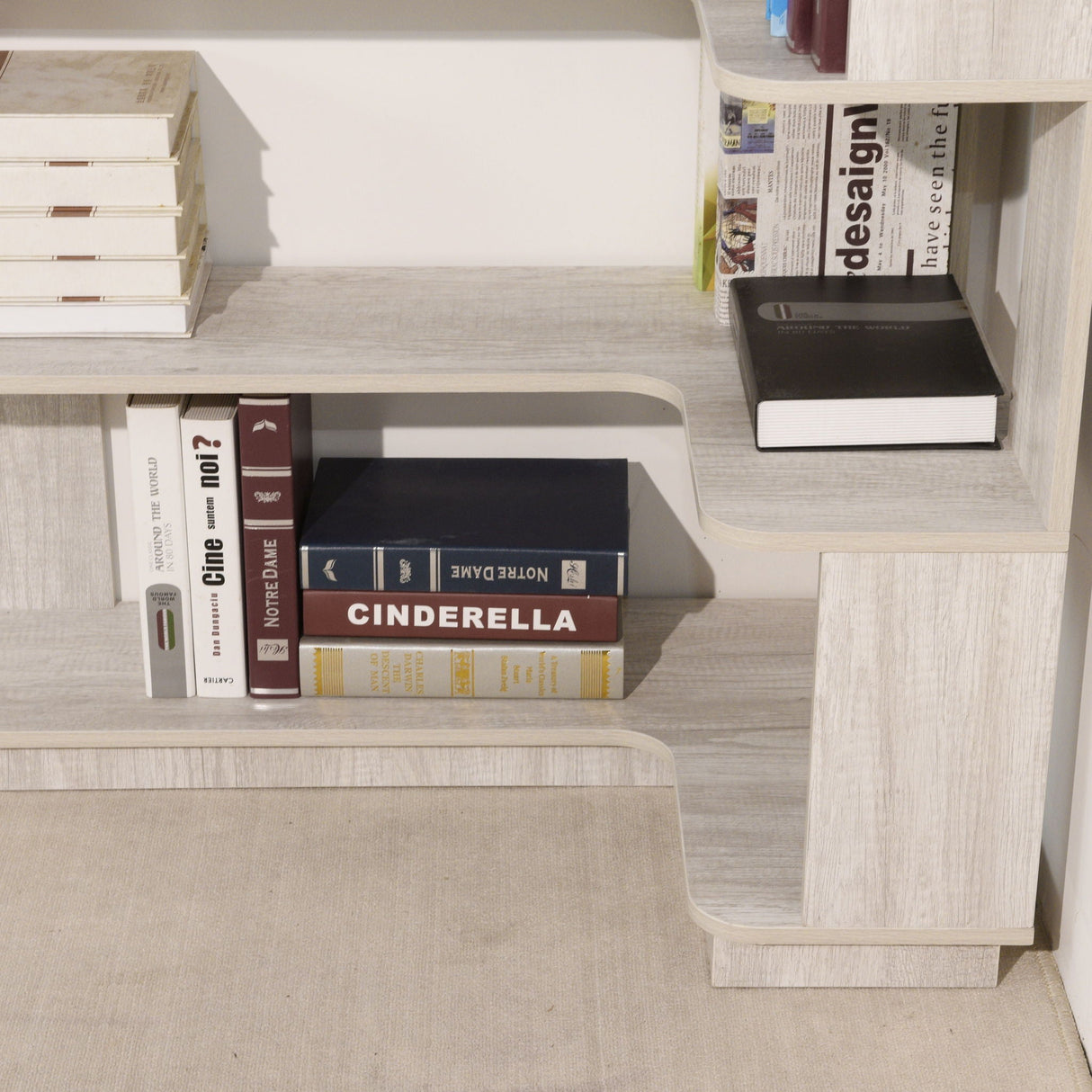 L-Shaped Corner Bookshelf