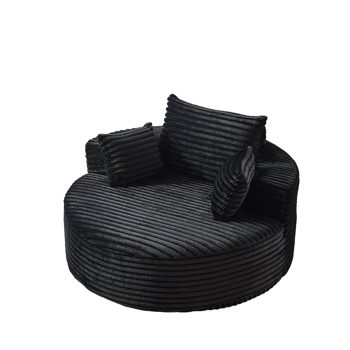 Fluffy Modern Sleeper Chair in Corduroy