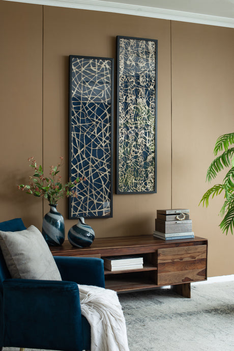 15.5'-x-55'-Rectangular-Shaped-Rice-Paper-Shadow-Box-Decor-Wall-Art,-Transitional-style-Wall-Decor,-Set-of-2-Wall-Art