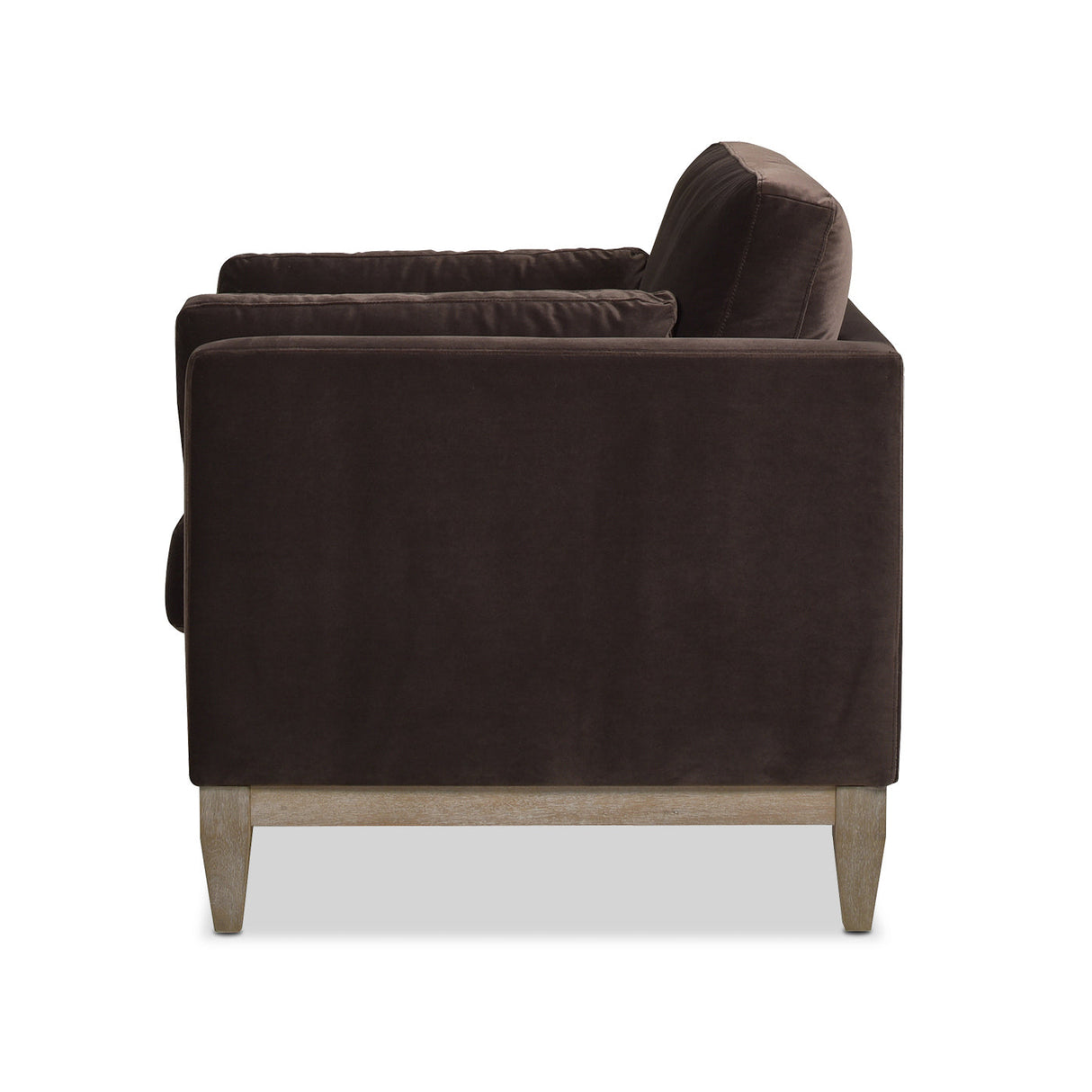 Knox 36" Modern Farmhouse Arm Chair, Deep Brown Performance Velvet