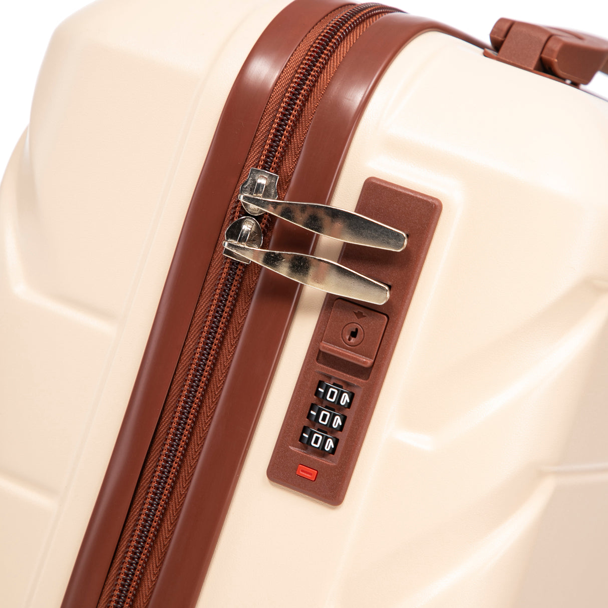 14'/20' 2-Piece ABS Spinner Wheel Luggage Set (Beige)