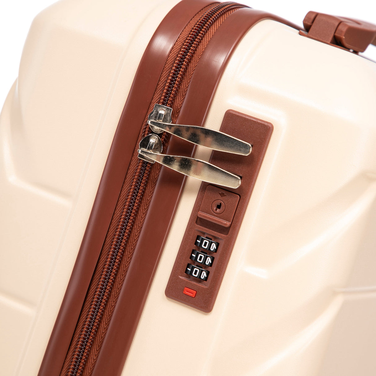 14'/20' 2-Piece ABS Spinner Wheel Luggage Set (Beige)