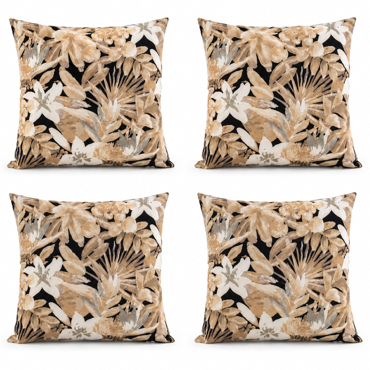4 Pack Outdoor Pillow Covers - Water-Repellent Decorative Cushion Covers