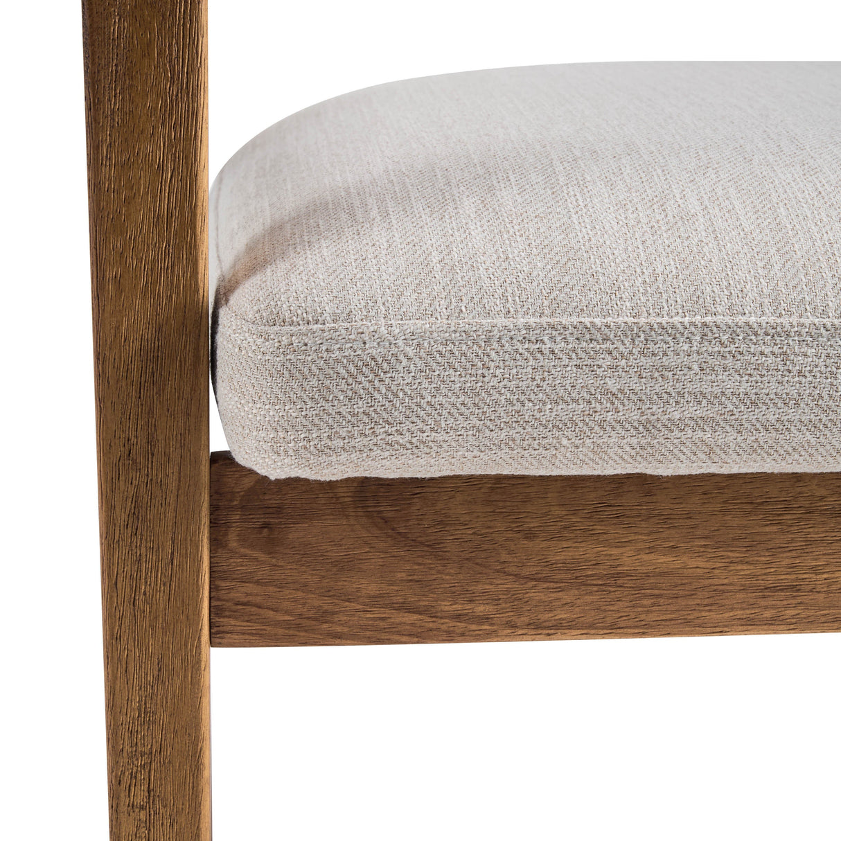 Mid-Century Modern Dining Chairs Set of 2Wood Frame Dining Chairs with Fabric Cushion for KitchenLiving RoomHome Office,Walnut+Beige